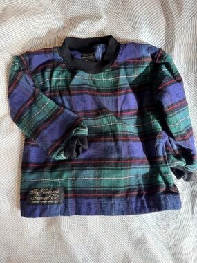 The Vermont Flannel Co. Kids Green & Blue Plaid Pullover Sweatshirt (2T-4T)